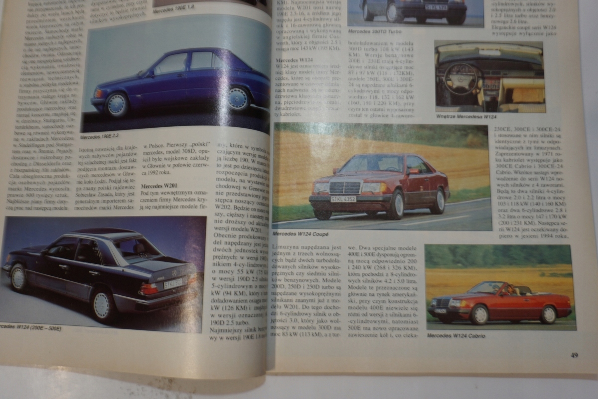 SAMOCHODY ŚWIATA 1993 KATALOG AUTA MODELE SAMOCHODÓW Język publikacji polski