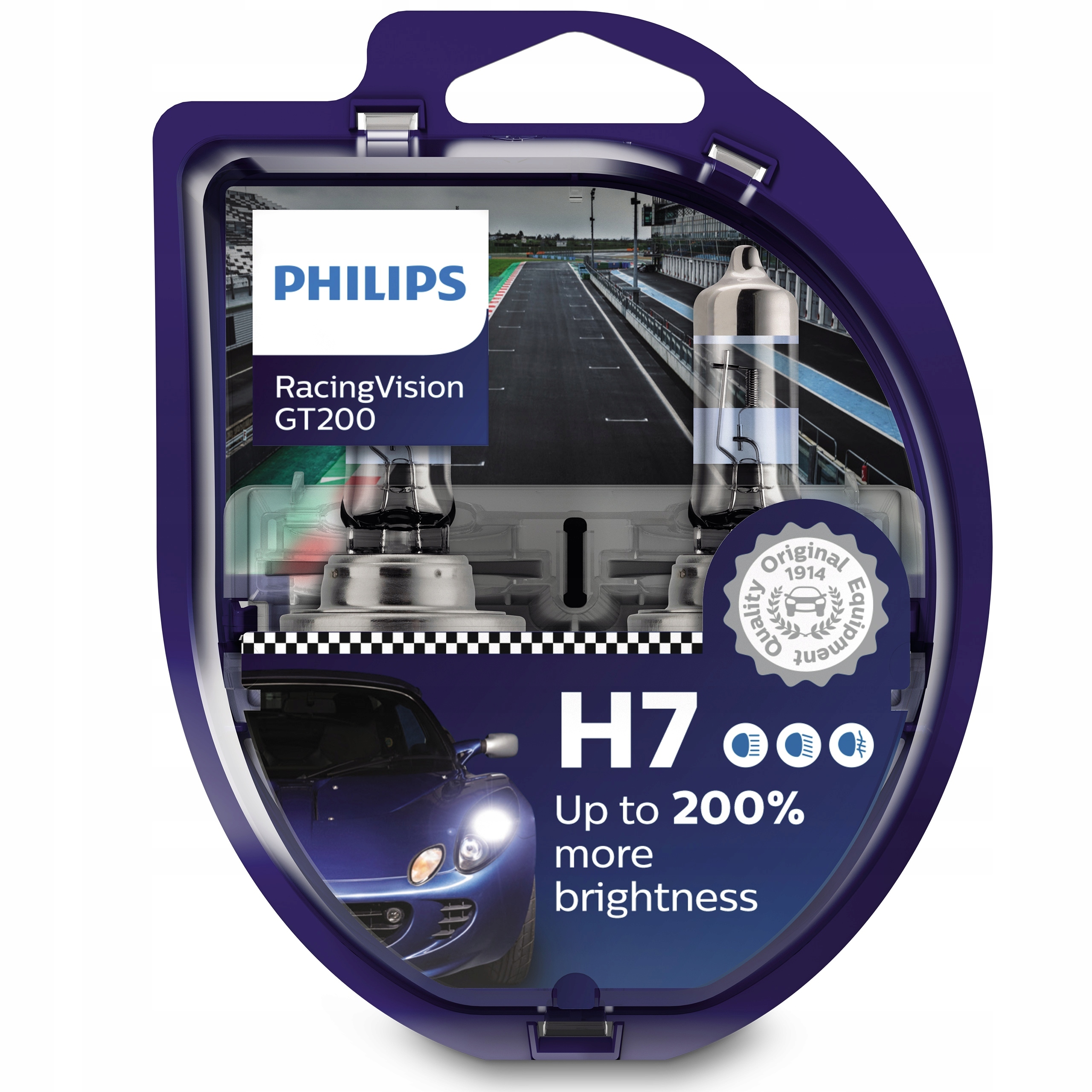 

Żarówki Philips H7 Racing Vision GT200 +200%