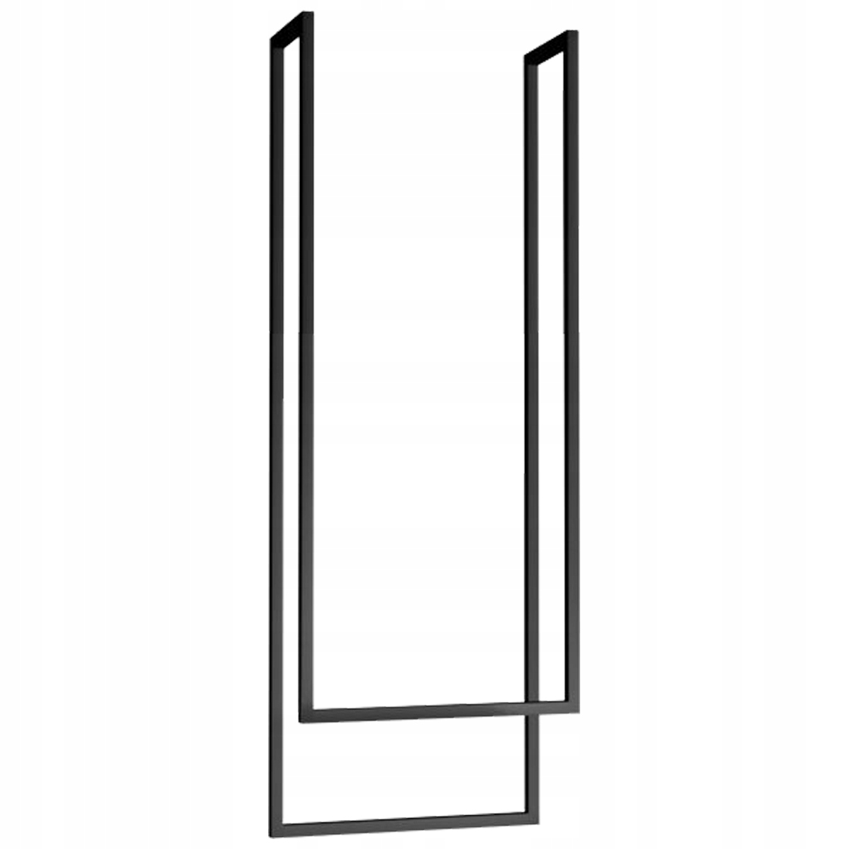 Věšák na ručníky stropní dvojitý 45x12x100/80 loft p.2x2 černý