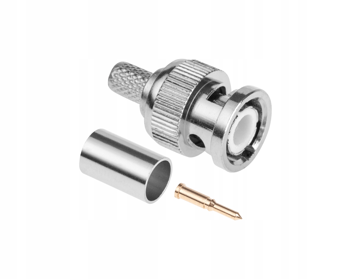 Wtyk BNC RG59 zaciskany WTY0474-2 metal 32 sztuki