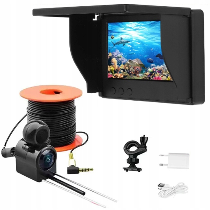Rybářská Kamera Podvodní 4.3" LCD Monitor 1080P S 30 m Kabelem Pro Detekci Ryb