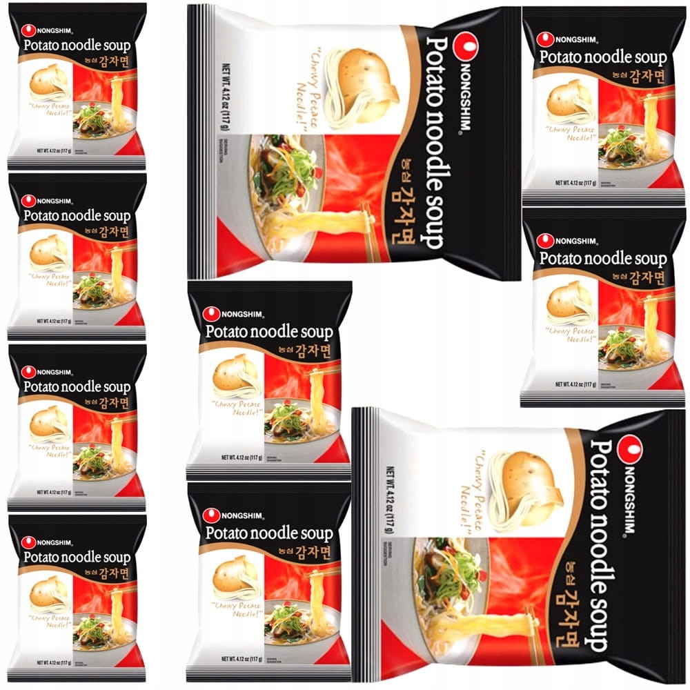 Levně 10 x Korejská instantní polévka s bramborovými těstovinami 100 g Nong Shim