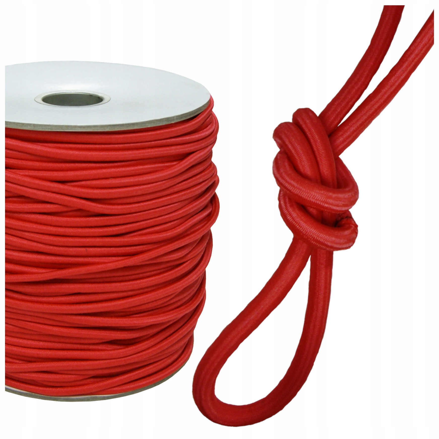 Lano Linka elastická Gumová expandérová guma na plachty červená 12 mm 80 m