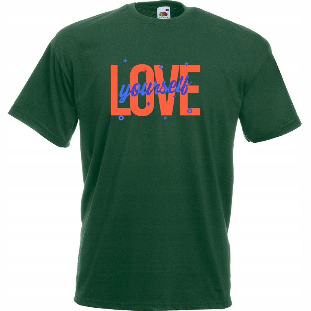 

Koszulka love yoursefl napis XL butelkowa