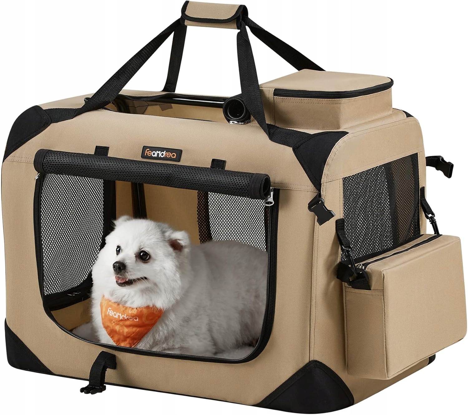 Levně Feandrea Skládací Přepravka Pro Psa Kočku M 60x42x42 CM