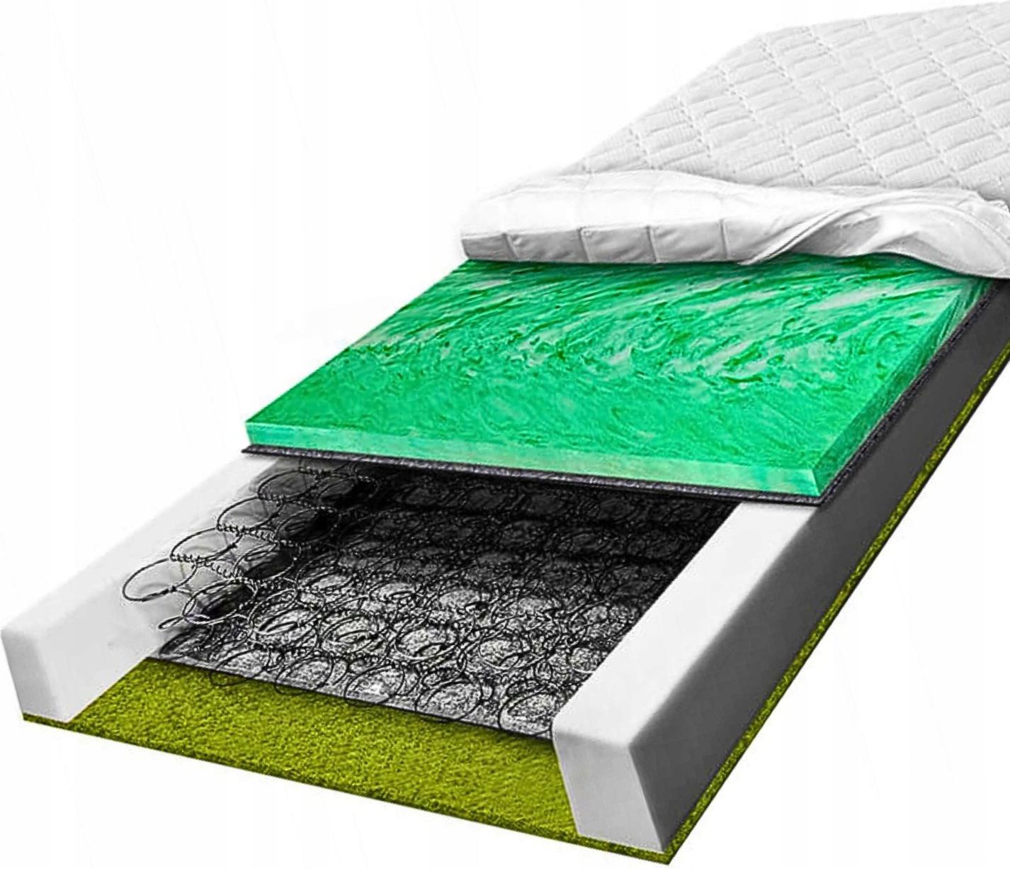 Materac bonelowy 110x170 trawa morska pianka wysoko sprężysta 20 cm H3 H4
