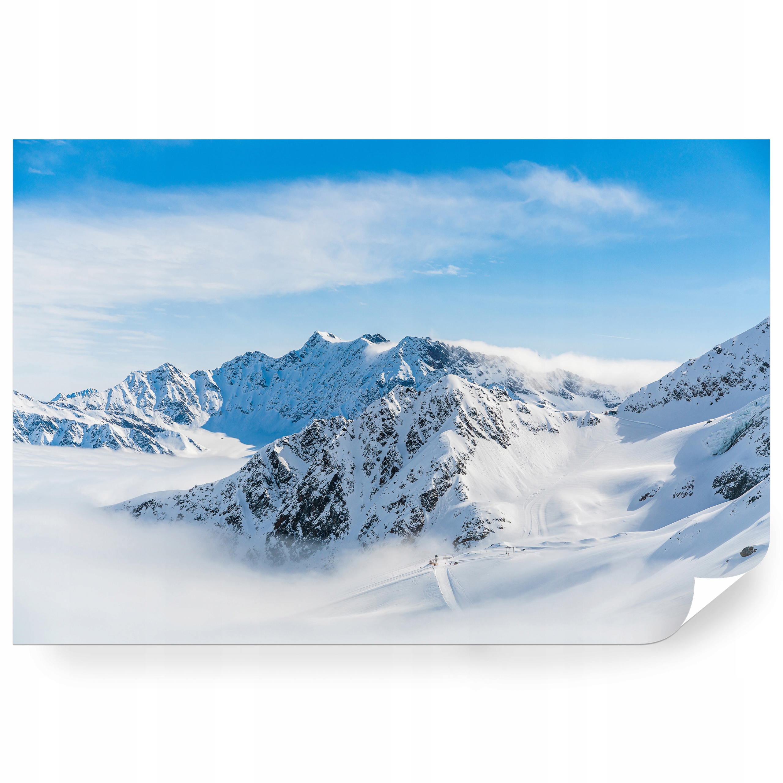 Fototapeta samolepicí Lyžařské Trasy Kaunertal Rakousko 416 x 254 cm
