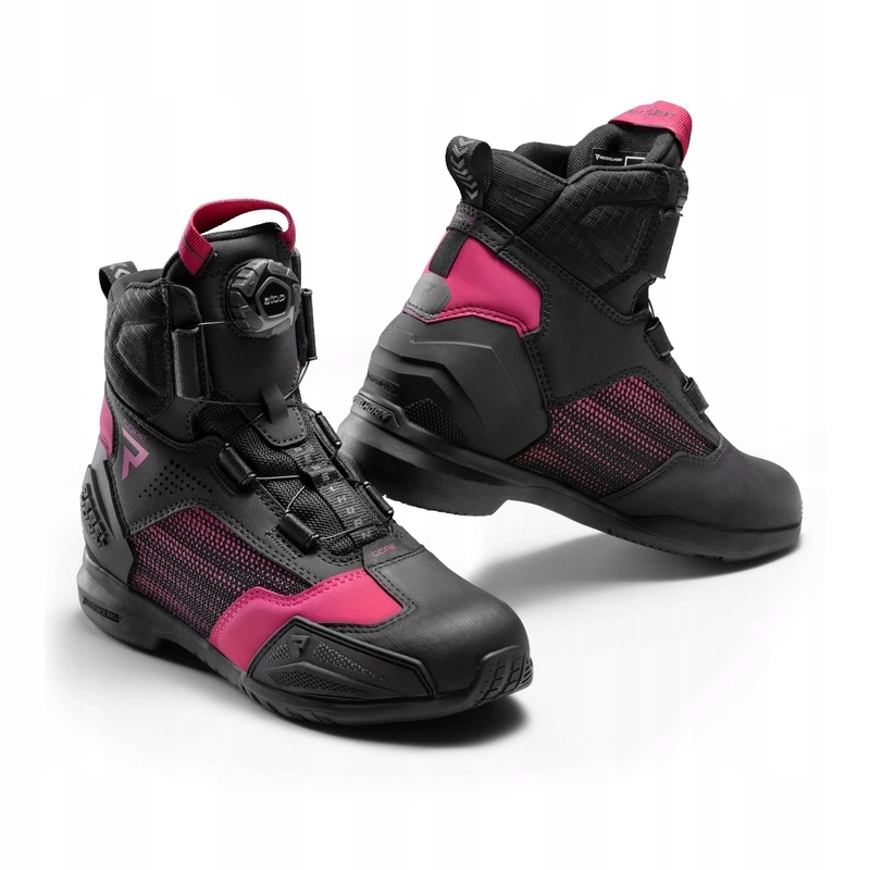 Krátke motocyklové topánky Rebelhorn Core Black/pink čierna ružová Darčeky