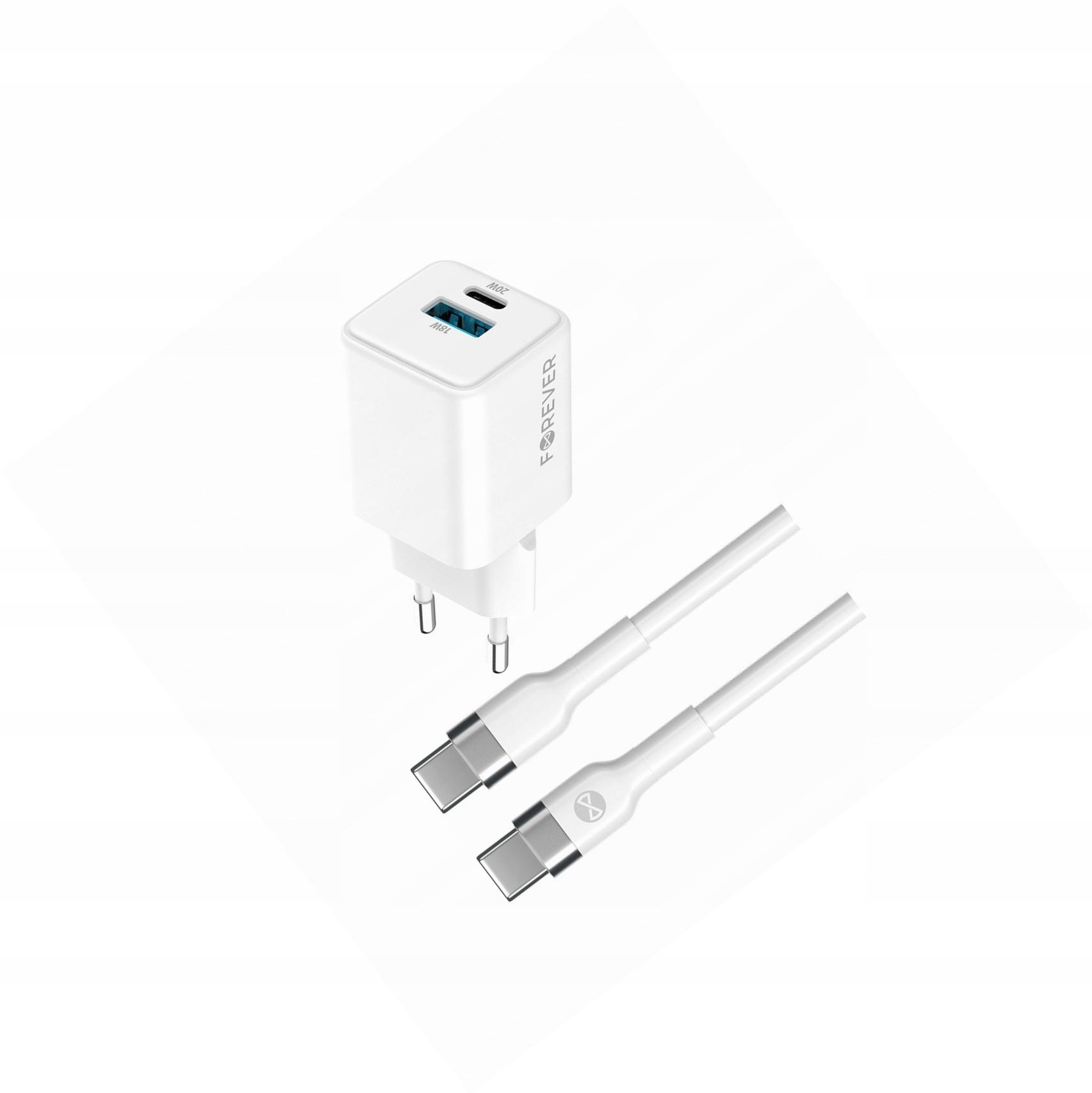 Szybka ładowarka GaN 20W Usb i Usb-c z kablem do Motorola Edge 60 5G