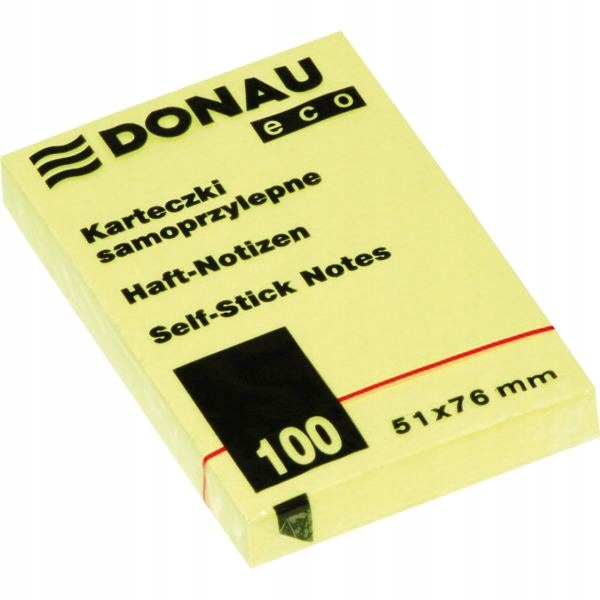 

Karteczki Donau 51x76mm (1x100) eco żółte