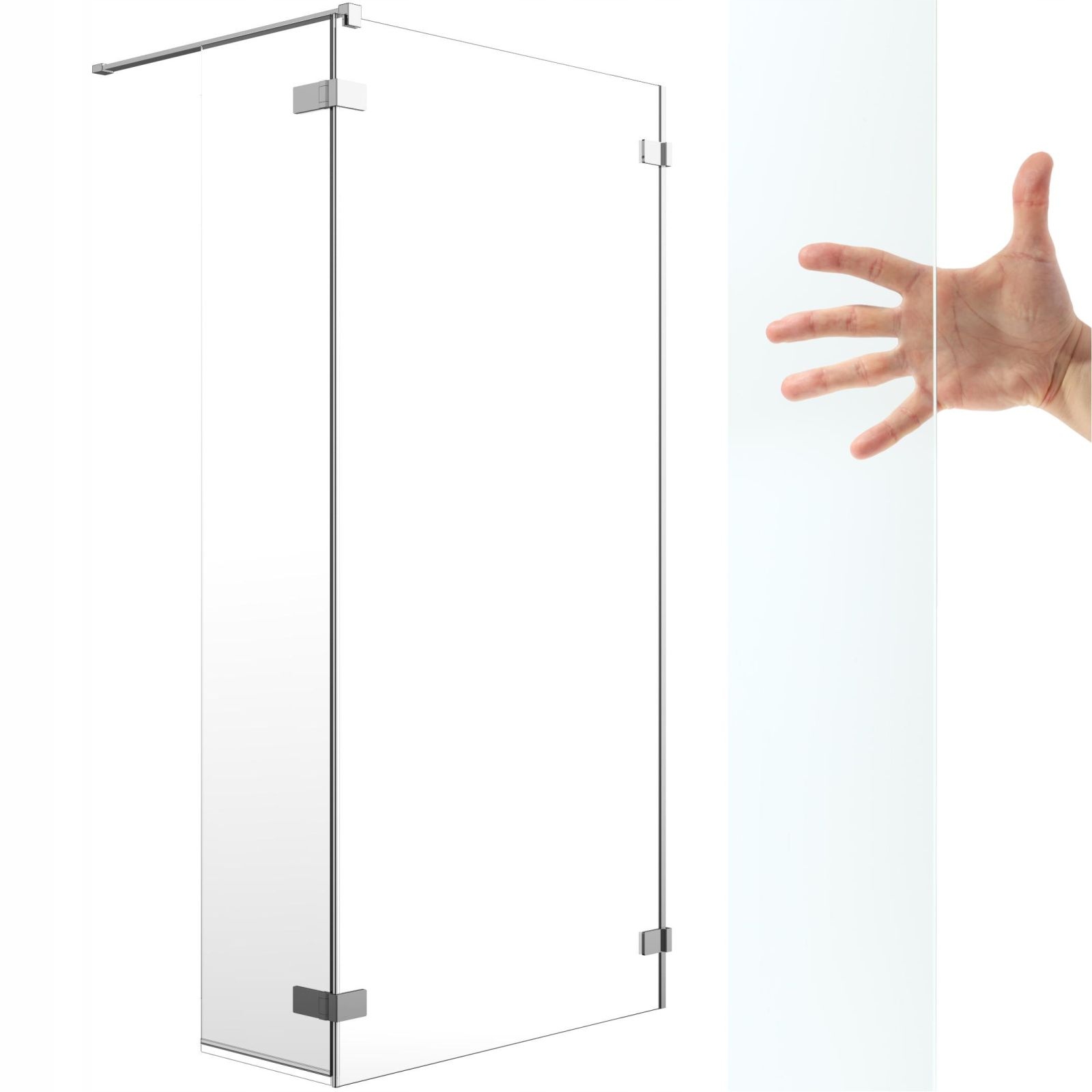 Kabina prysznicowa Walk-in 100x40 P szkło czyste