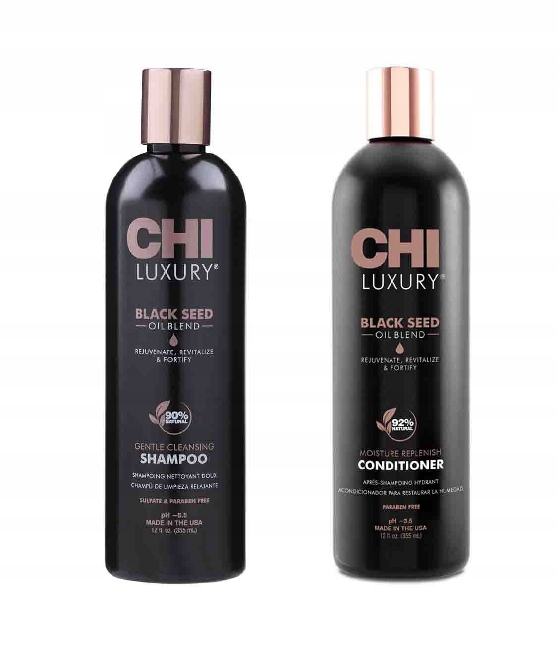 Chi Luxury Szampon Odżywka 355ml Zestaw Czarnuszka-Zdjęcie-0