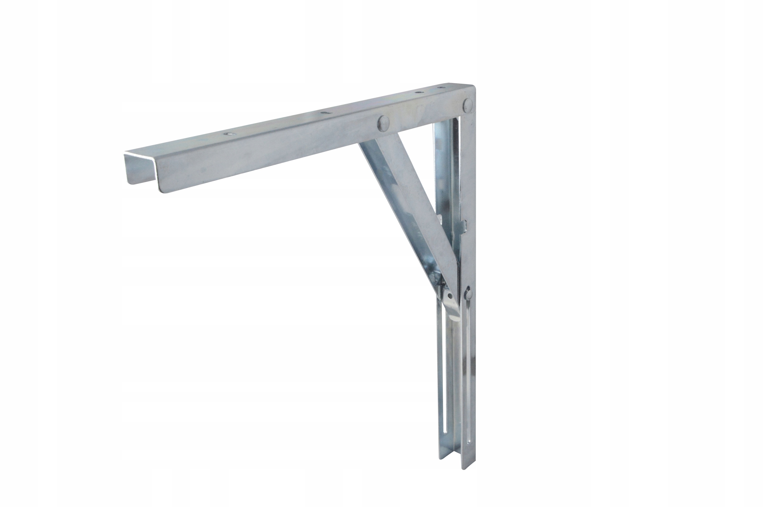 

Kątownik wspornik składany pod półkę L400 ocynk