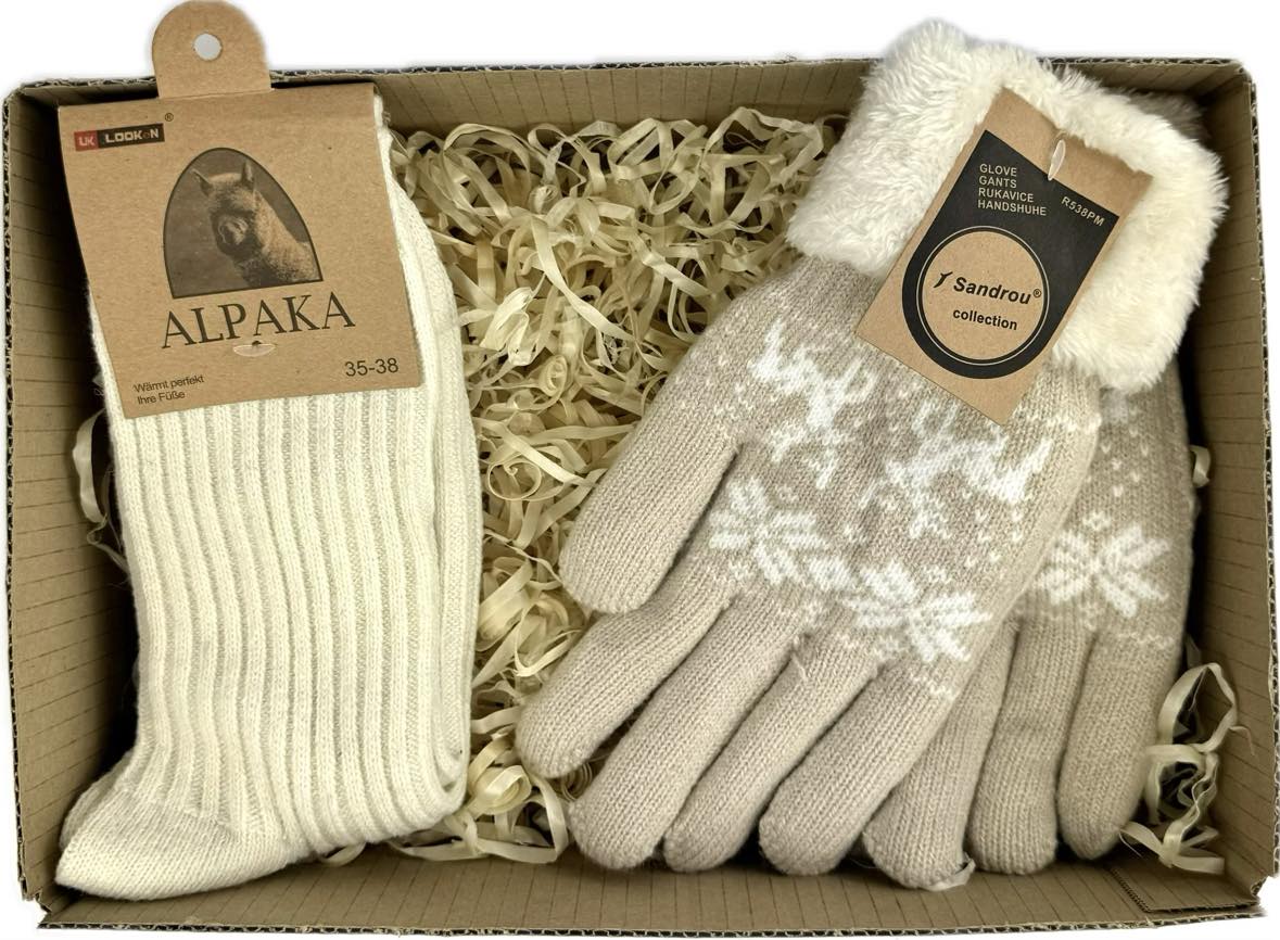 Dárek Ponožky Rukavice Pro Ni Maminky, Vánoční Krabička