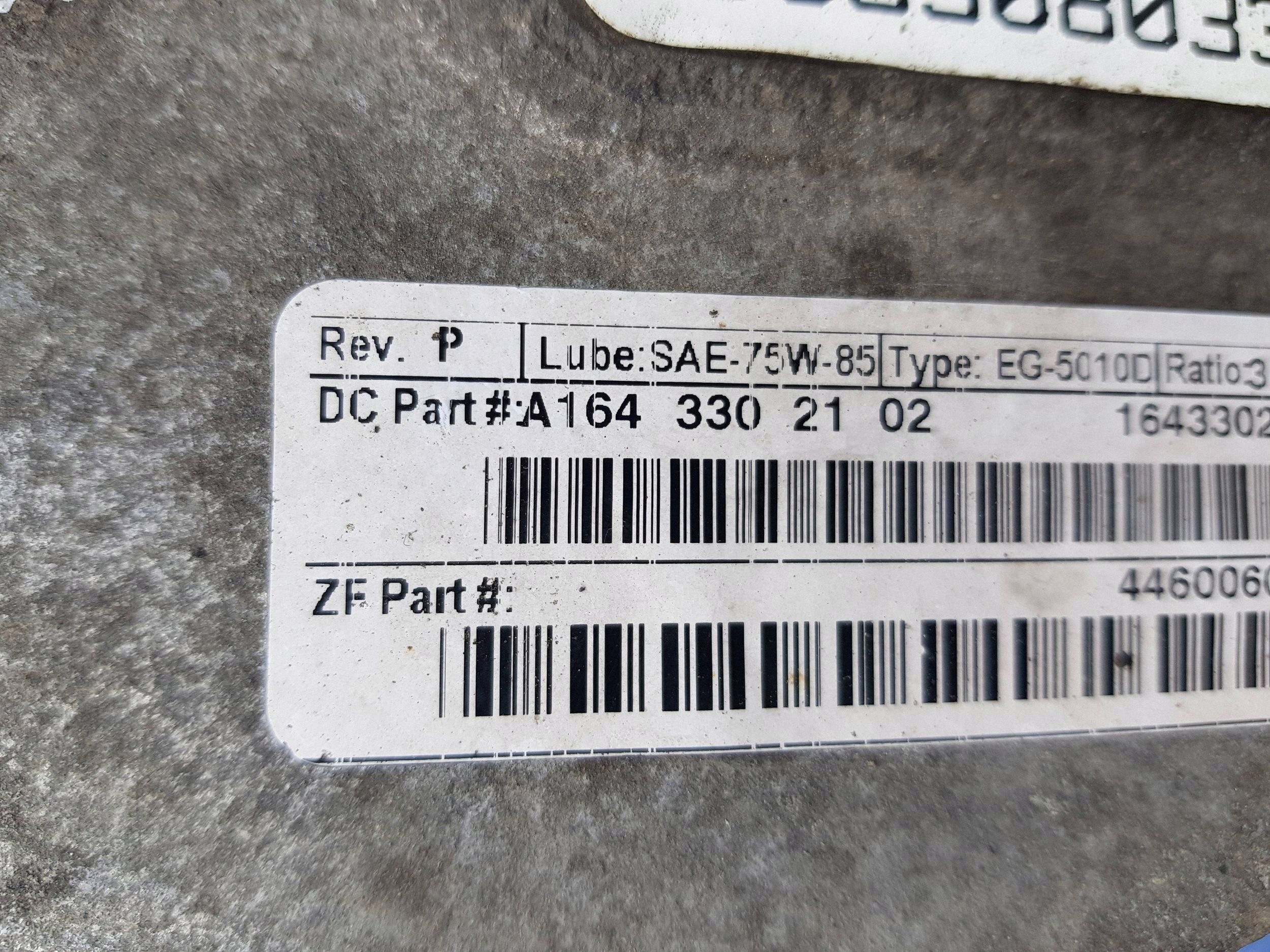 differential front differential diff Mercedes W251 ML W164 A1643302102 3.45