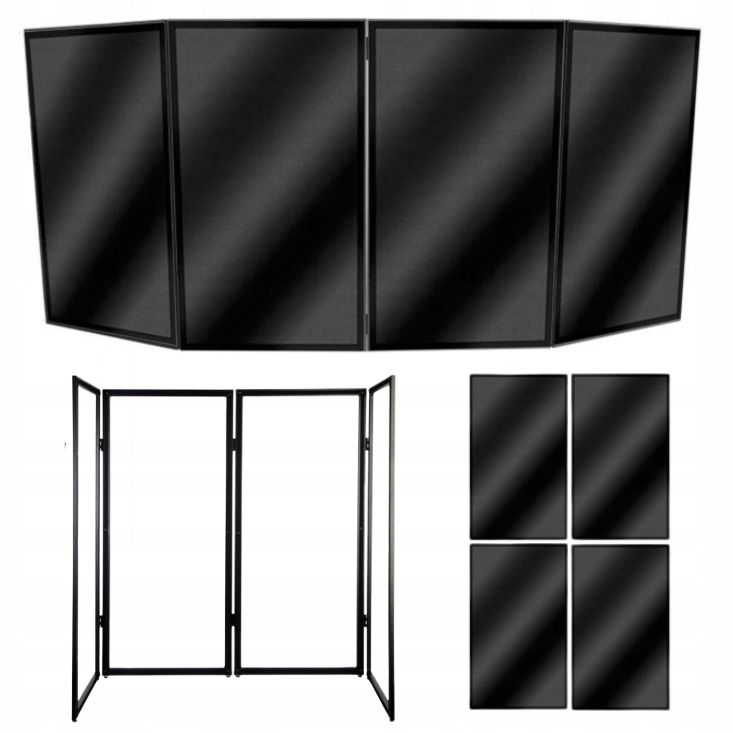 Parawan Duży Ekran Zasłona Dj Składana Przenośna Mobilna Do Konsoli Laptopa