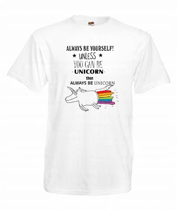 

M Koszulka Męska Unicorn Jednorożec Bądź Sobą