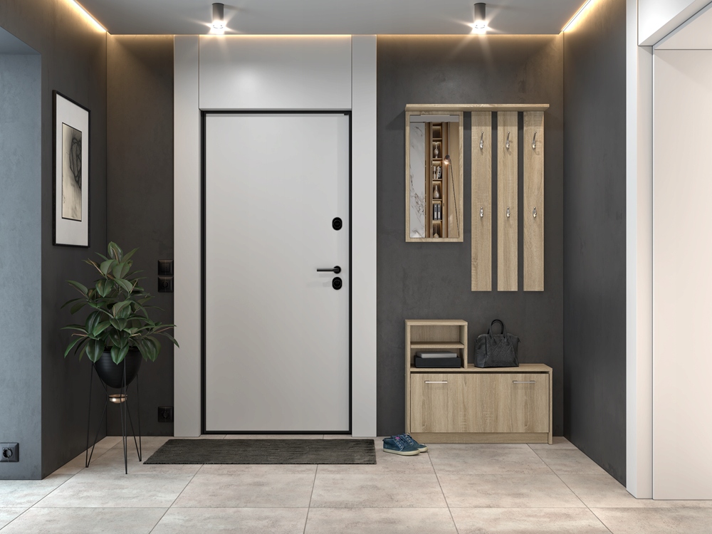 GARDEROBA SZAFA DO PRZEDPOKOJU Z LUSTREM WIESZAK SZAFKA NA BUTY DĄB SONOMA Marka VMP