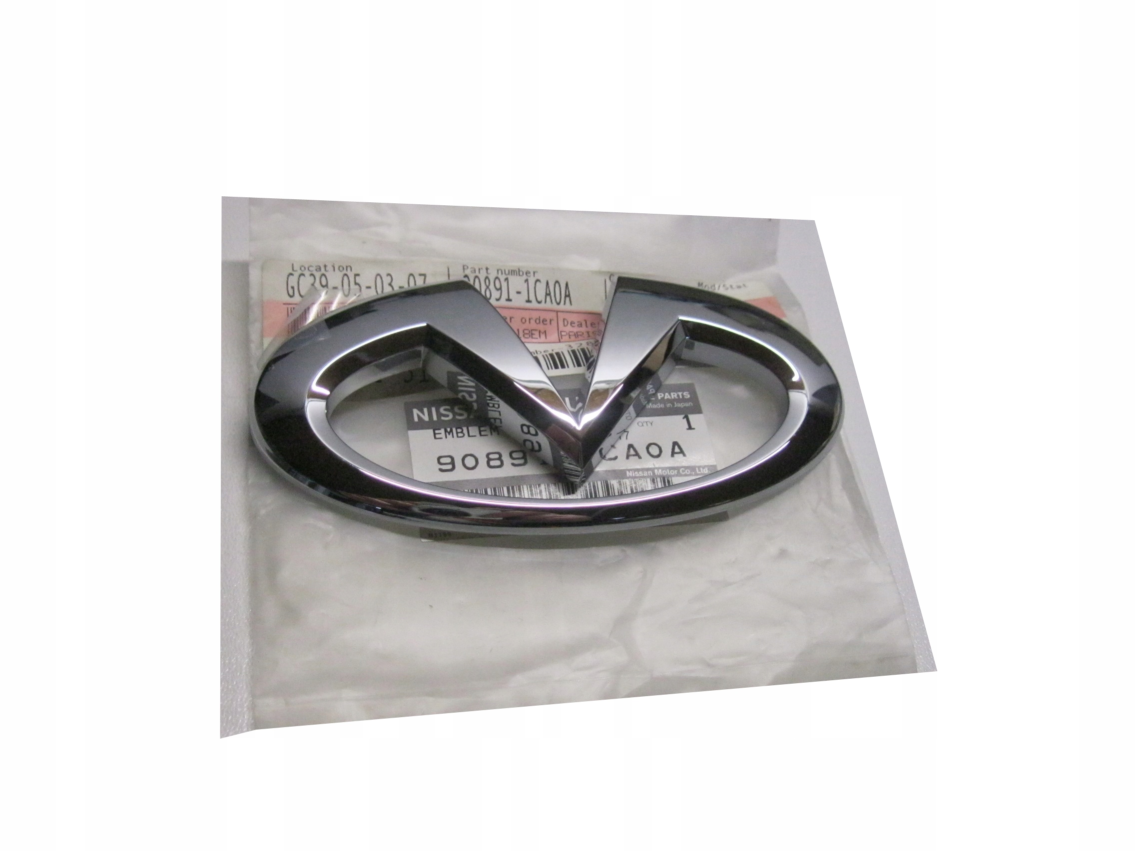 90891-1CA0A - ЭМБЛЕМА ЗНАЧОК ЗАКРЫЛКИ СЗАДИ INFINITI QX70 09-17 ASO