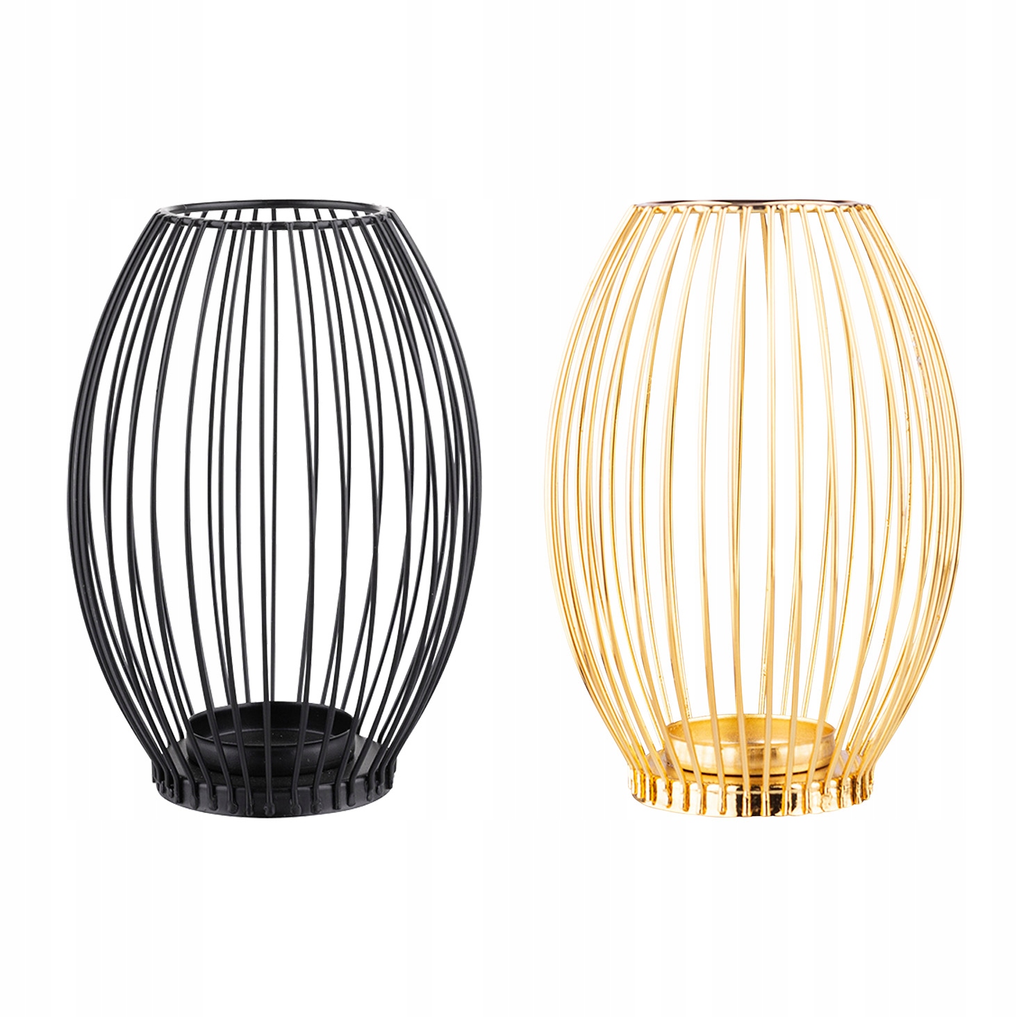 

Metalowy Świecznik Glamour Zestaw 2SZT Lampiony