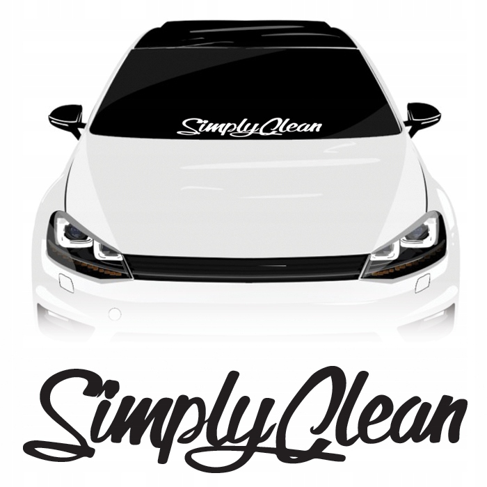 

Simply Clean 3 Naklejka duża na szybę 50 cm