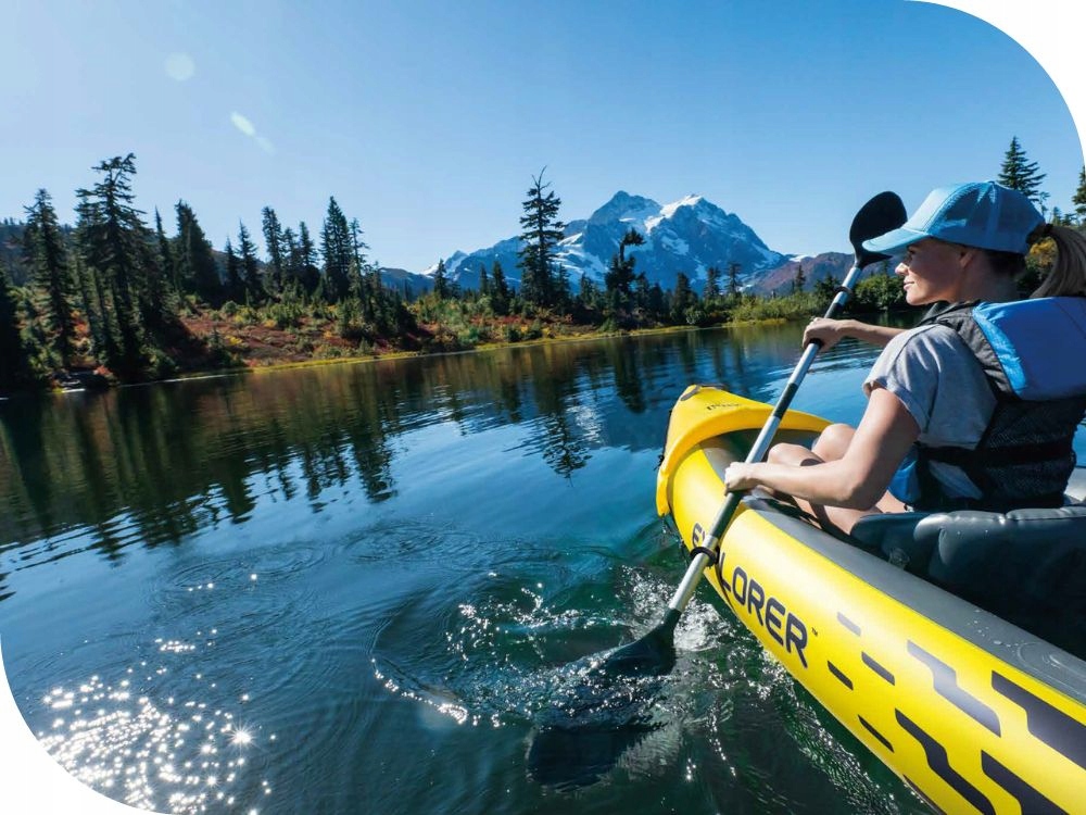 Kajak 2os. Explorer K2 Intex 68307 Pompka Wiosla MODEL 2024 Materiał pneumatyczny