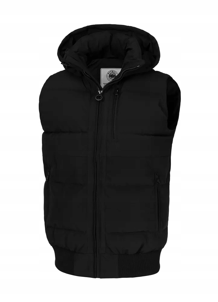 Pánská Bunda Bez Rukávů vesta s kapucí Pitbull Patton s zateplenou vestou S