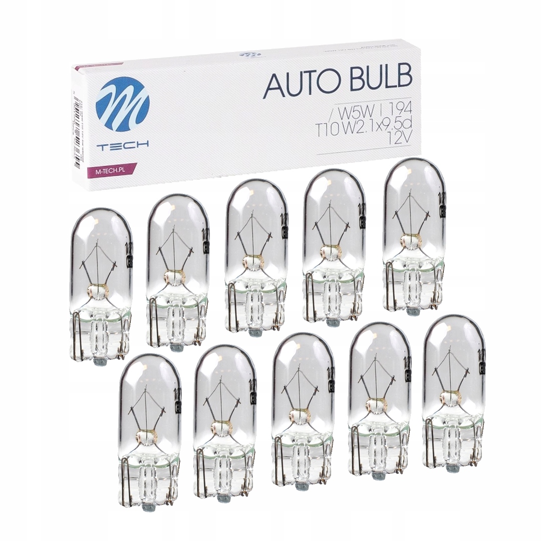 Żarówki W5W T10 12V 5W W2.1x9.5d M-Tech 10 sztuk