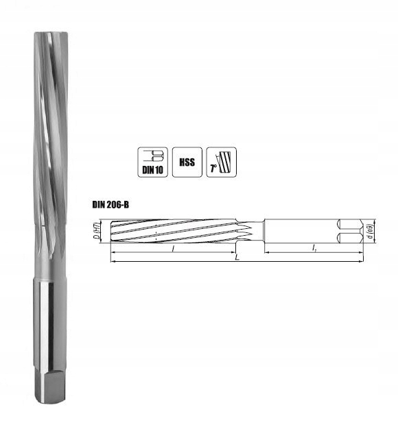 

Fenes Rozwiertak fi 8 58/115 Din 206-B skrętny Hss