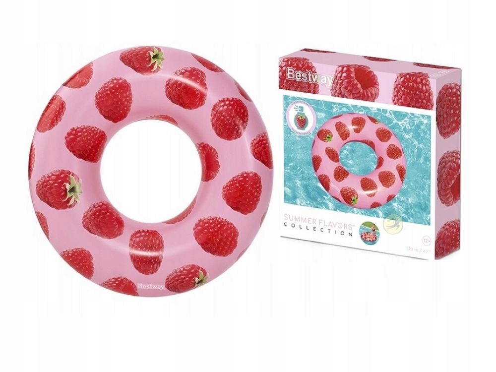 DMUCHANE KOŁO ZAPACH TRUSKAWKOWY 119 CM