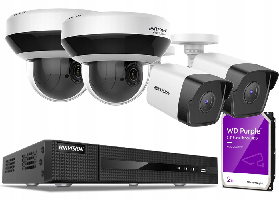 Hikvision Monitorovací Sada 4MPX Otočných Kamer