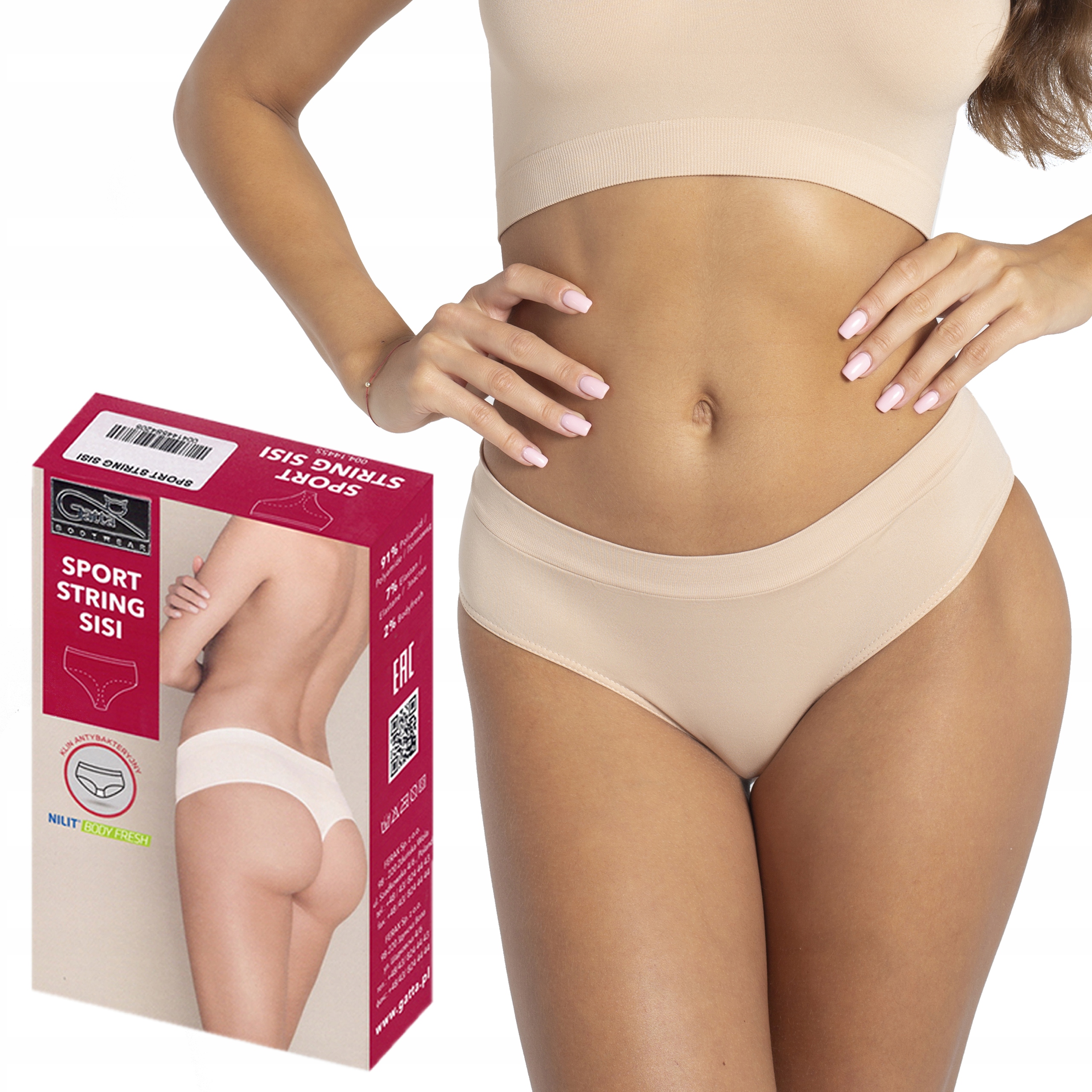 Stringi Gatta Sisi Sport String, natural, XL