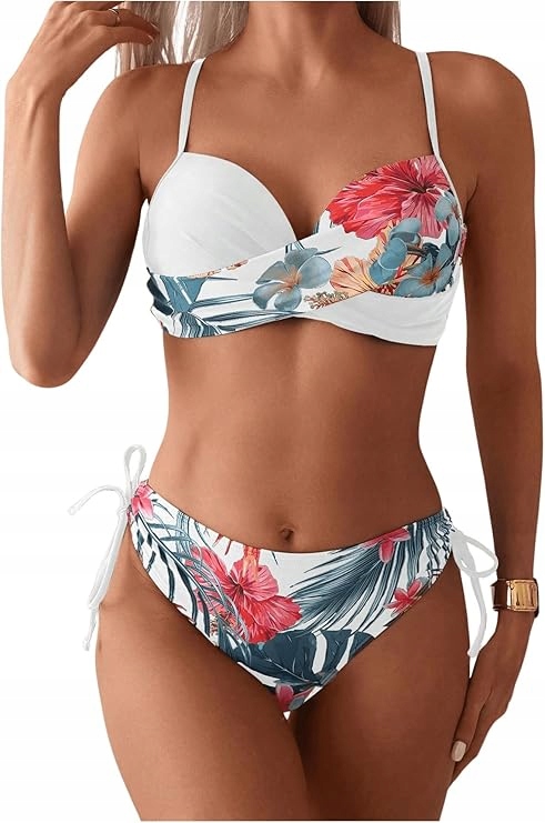 STRÓJ KĄPIELOWY DWUCZĘŚCIOWY SEKSOWNE BIKINI W KWIATY (208)