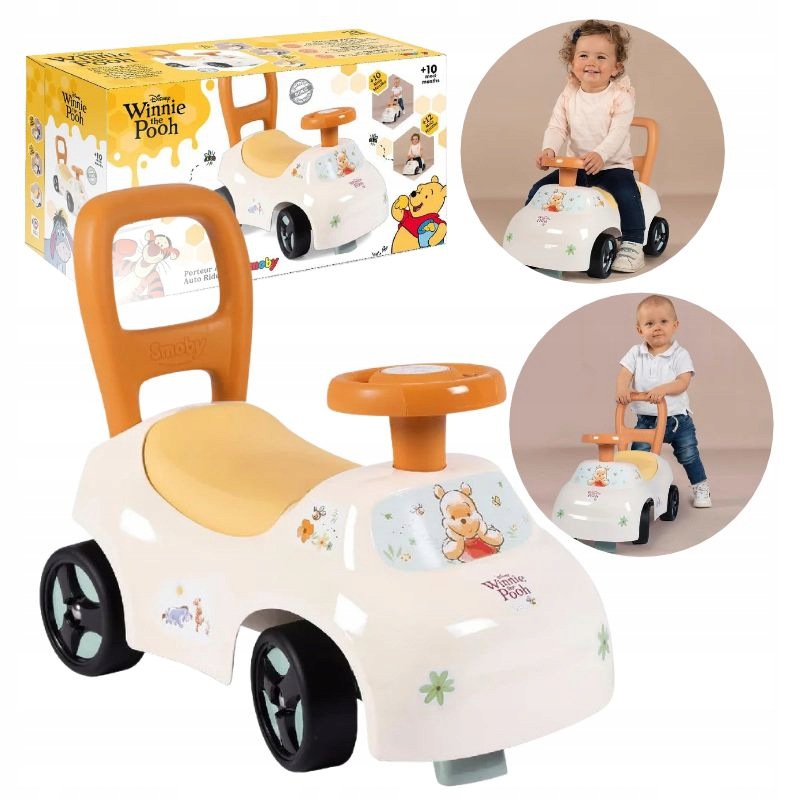 Smoby Kubuś Puchatek Jeździk Pchacz Autko Pojazd Auto Samochód Dla Dzieci
