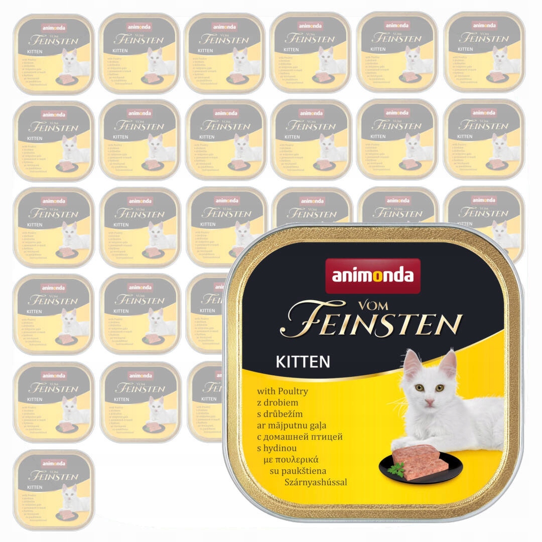 Animonda Vom Feinsten Kitten 32x100g Vlhké Krmivo pro koťata s drůbežím masem