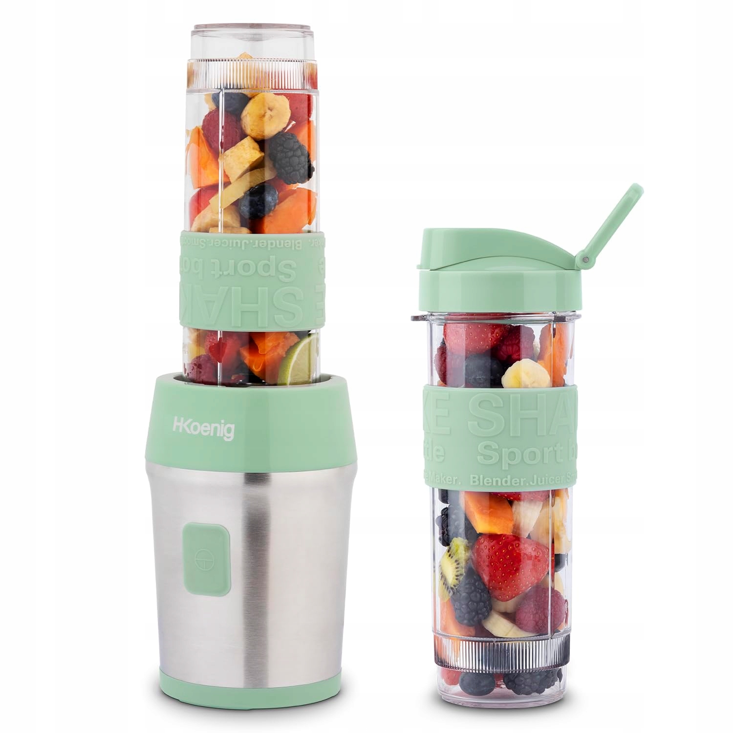 HKOENIG Blender Do Smoothie Stal Nierdzewna 570ml Zielony Pastelowy — miniatura 3