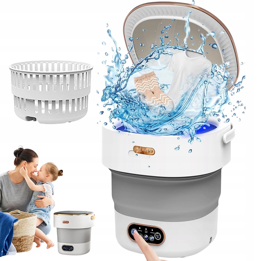 Mini Přenosná Pračka 12 L Do Koleje Bytu S Funkcí Časovače