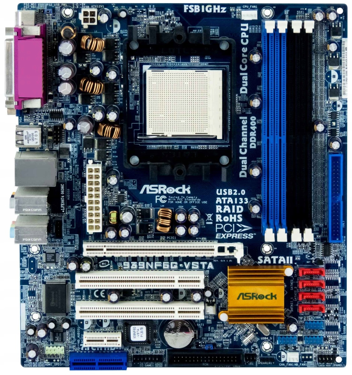 Asrock 939NF6G-VSTA Nvidia GeForce 6100 Socket 939 Ddr mATX