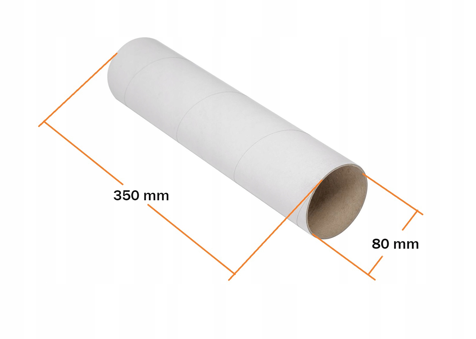 

Tuba Tekturowa Biała 80mmx350mm Tuleja A3 Tuleja