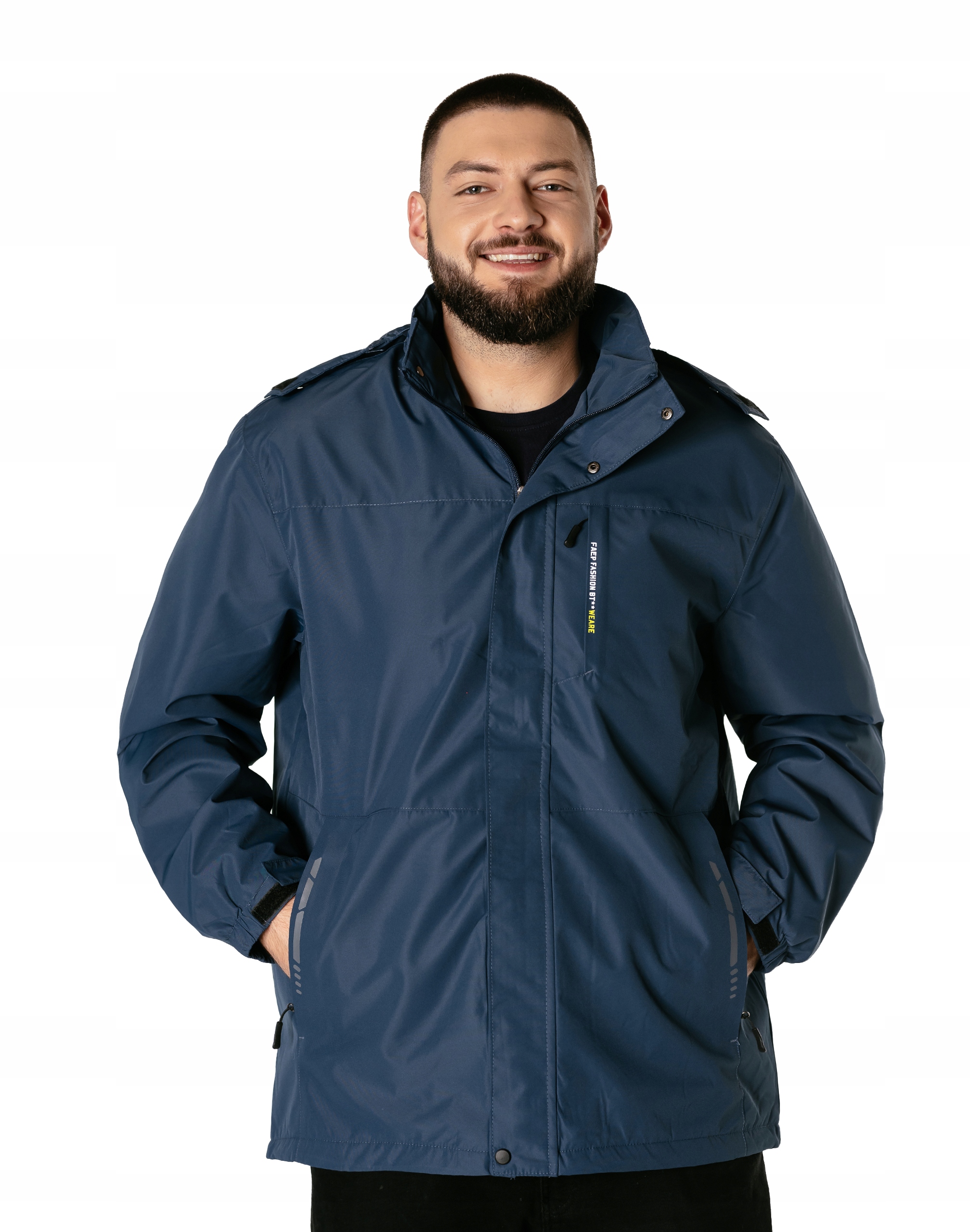Velká pánská přechodová bunda mírně zateplená s kapucí Polar 2165A-4 3XL