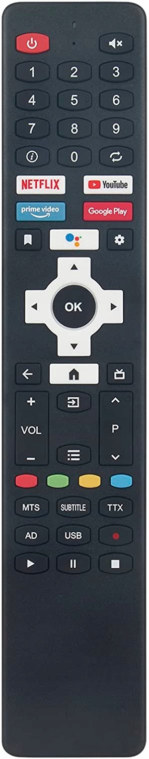 TCNOUMT Télécommande Universelle Compatible Avec Sharp TV 32FG4EA 40FG2EA 32FG2EA Pour Android TV D800208 D800220 Compatible Avec EKO TV K240HSG K43FSG11 K320HSG K58USG Pour Dyon Smart 42 32 40 43 AD