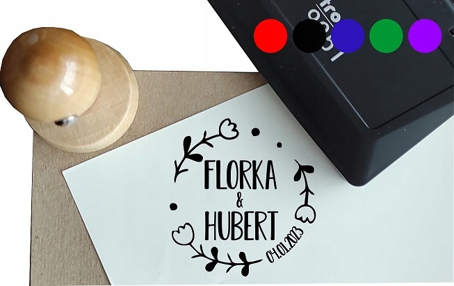 

Pieczątka stempel ślubny ślub zaproszenie grawer