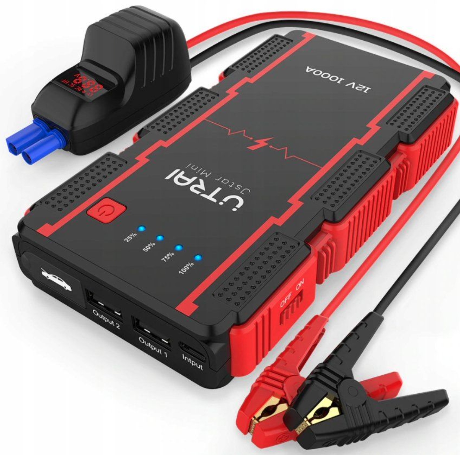 

Starter Do Samochodu Rozruch 13000mAh 1000A 3w1