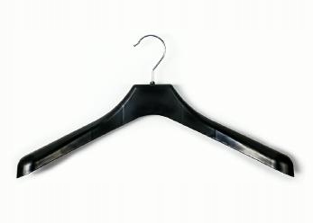 Vešiak na oblečenie z plastu, pevný, čierny 44 cm/100 ks G-11