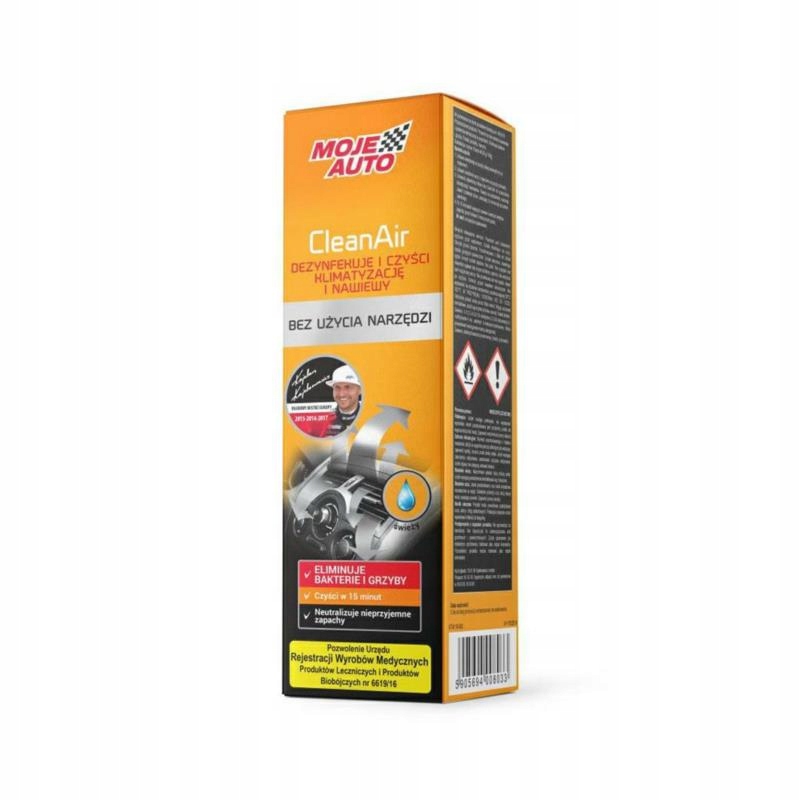 

Moje Auto Clean Air Świeży 150ml odświeża nawiewy