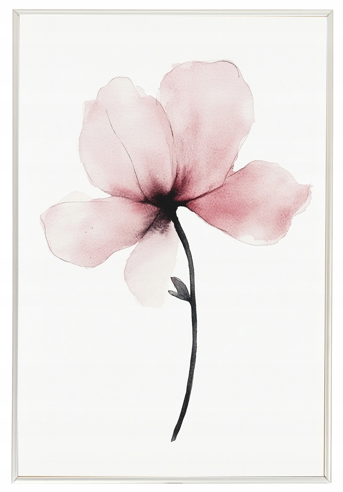 Plakát Rámeček Rámem Akvarel Příroda Zahrada Květina Růžová Magnolie 40x60
