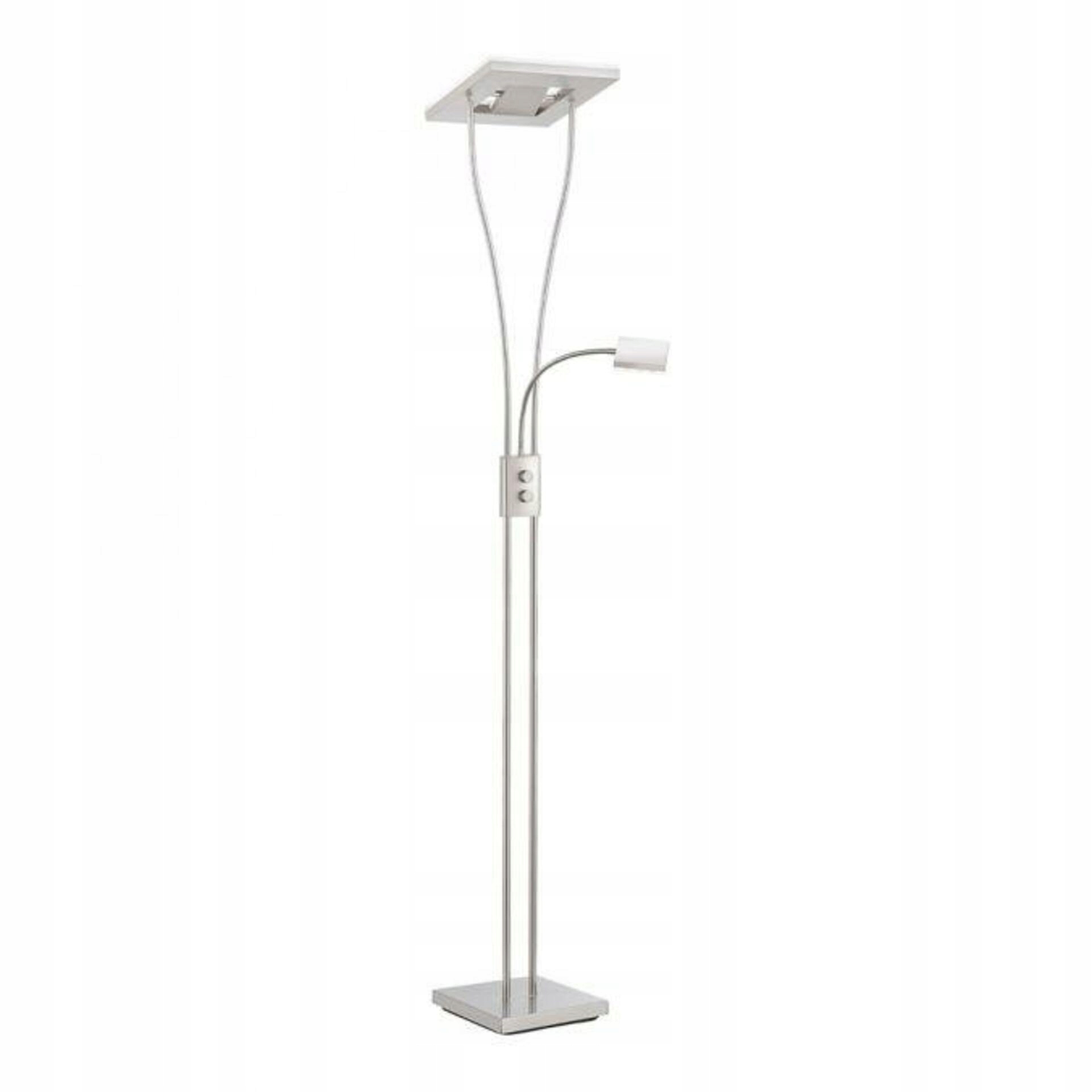 Led stojacia lampa Leuchten Direkt, čítacie rameno, stmievateľná, 2700K, oceľ