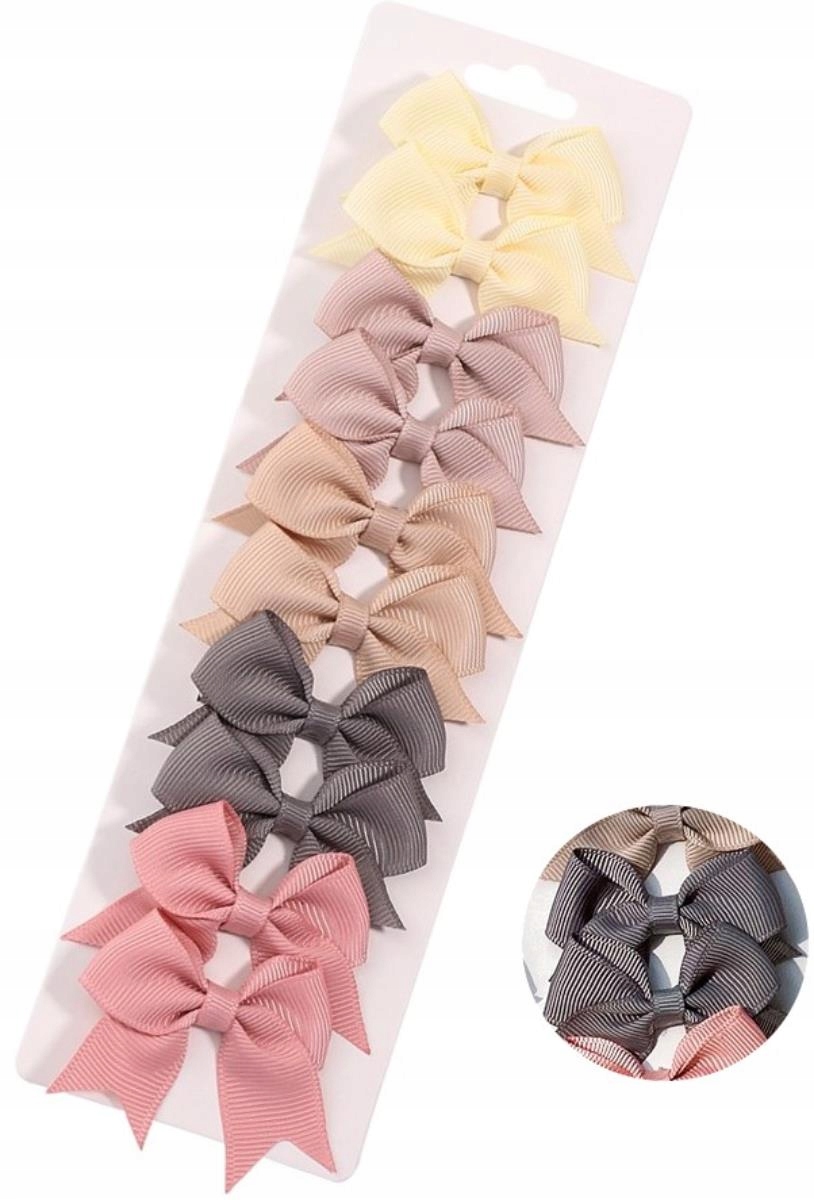 Kokarda kokardka zestaw 10 Spinka włosów dziecięca