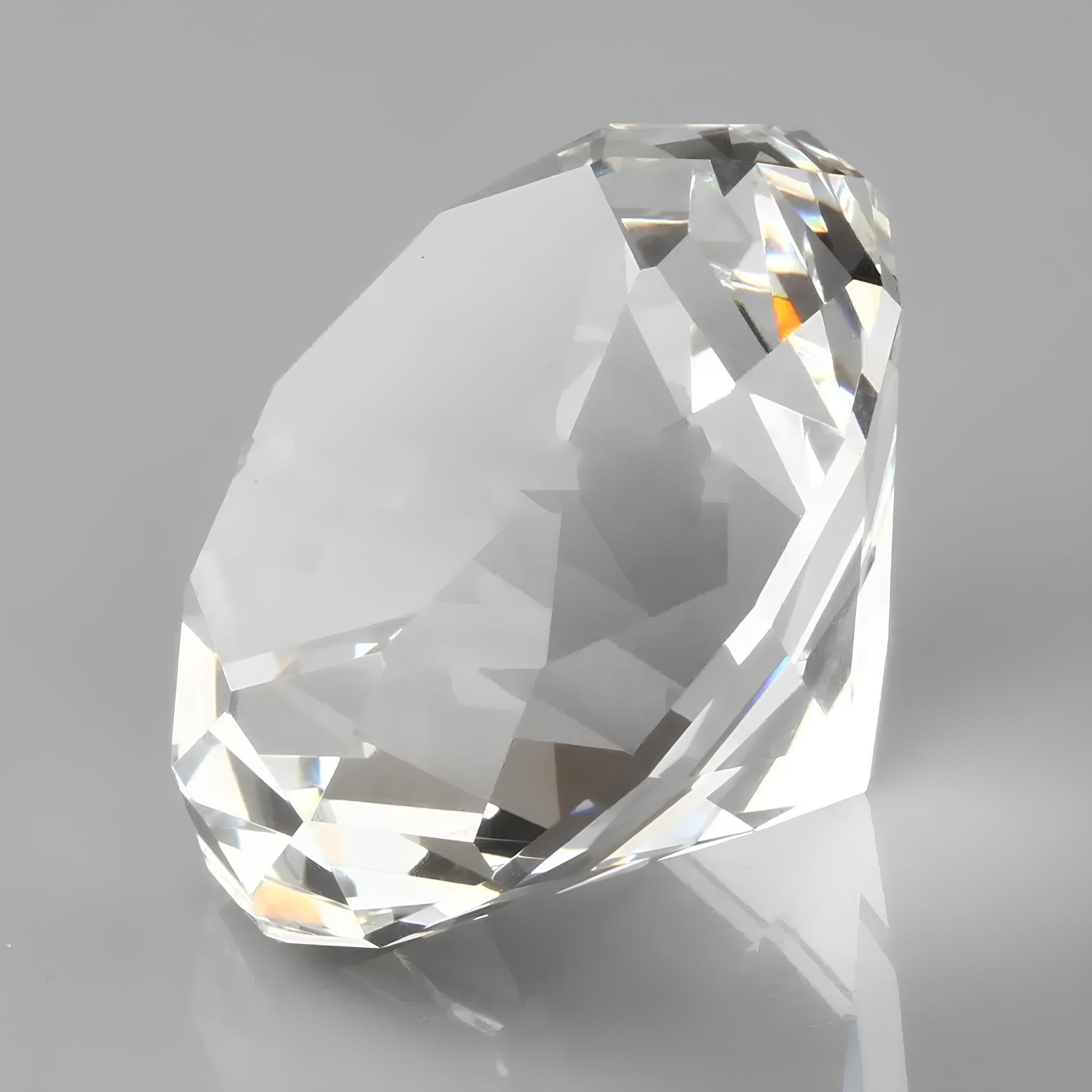 Křišťálový diamant K9 60 mm průhledný dekorace 1 ks