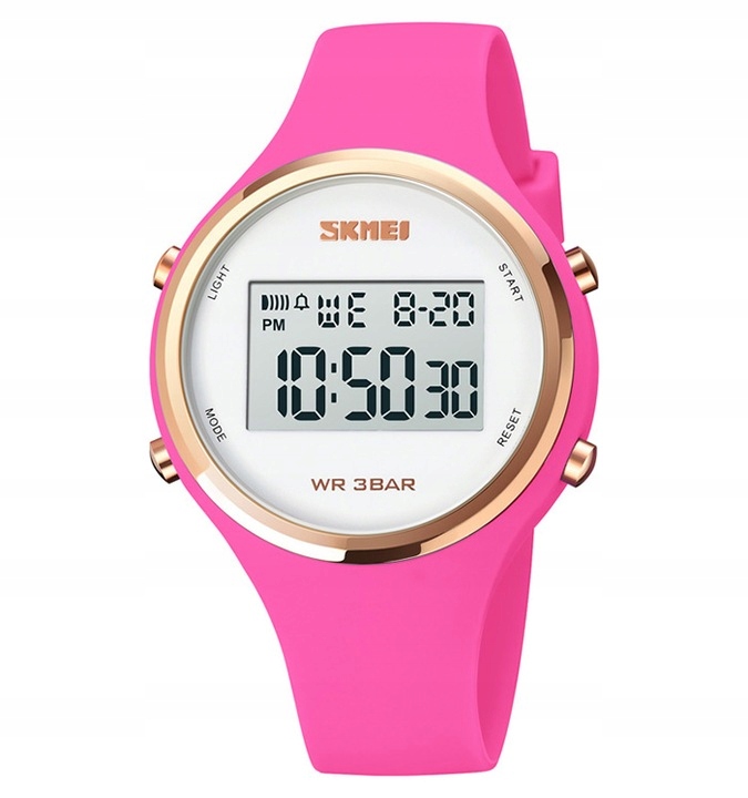 Zegarek damski Skmei elektroniczny sportowy alarm data stoper